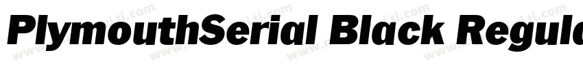 PlymouthSerial Black Regular字体转换